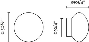 Aplica LED pentru baie IP44 NUBO D-15cm alba