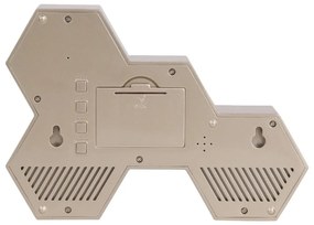 Ceas cauciucat cu alarmă Karlsson Six in the Mix, negru - auriu