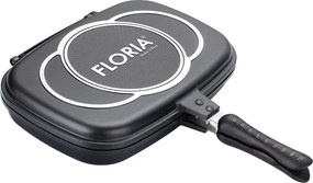 Tigaie dubla Floria ZLN7019 Negru, parti detasabile, usor de curatat