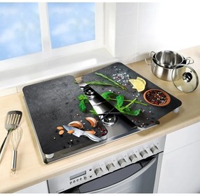 Set 2 protecții din sticlă pentru aragaz Wenko Universal Herbs