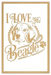 Tablouri   I Love My Dog   Gravate Laser cu Rasa Preferata