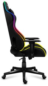 Fotoliu gaming Fusion 6.3 (negru + multicolor) (cu iluminat LED). 1087489