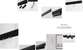 Accesoriu, Corp de iluminat pentru sina magnetica Buxton, Loop sau Sign, JAZZ 10 Watt negru