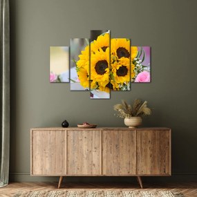 Tablou cu buchetul miresii de floarea soarelui (150x105 cm)