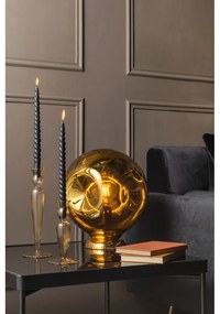 Sfeșnic din sticlă PT LIVING Swirl, înălțime 26,5 cm, maro deschis