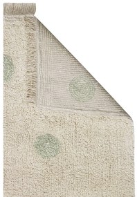 Covor pentru copii kaki/crem lavabil/țesut manual din bumbac 120x160 cm Hippy Dots Olive – Lorena Canals