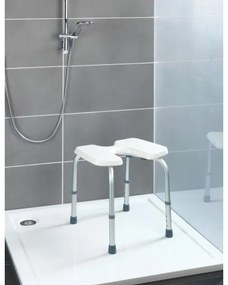 WENKO 206051100 - Scaun SECURA 46x53,5 cm alb/argintiu