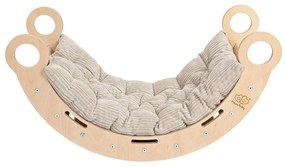 Leagăn bej/în culoare naturală din lemn de pin 39x75x38 cm Montessori – Meowbaby