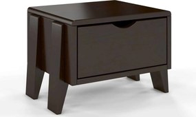 Noptieră lemn masiv TerraCraft 1 Sertar Pin, 45 × 35 × 32 cm - Nuc