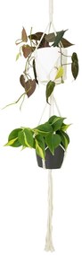 Suport suspendat pentru ghiveci de flori din material textil ø 10 cm (înălțime 120 cm) Macramé – Artevasi