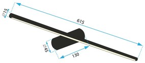 Aplica de perete LED 60CM APP1345-W auriu