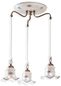 Lustra clasica cu 3 pendule realizata manual din ceramica CHIETI