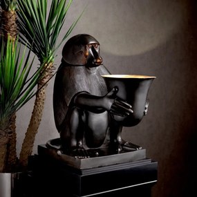 Lampa de masa LUX, statueta decorativa din bronz, Art Deco Monkey 106931 HZ
