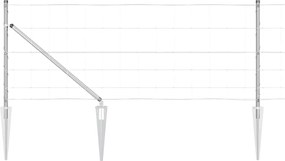 vidaXL Stâlp de gard. Galvanizat 25 x 0,8 m Oțel