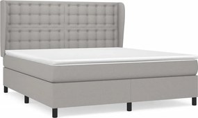 vidaXL Pat continental, gri deschis, 180x200 cm, material textil