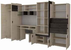 Bibliotecă living Diana, sonoma + wenge