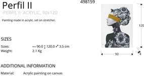 Tablou de perete decorativ canvas Perfil II, 90x120cm SV-498159