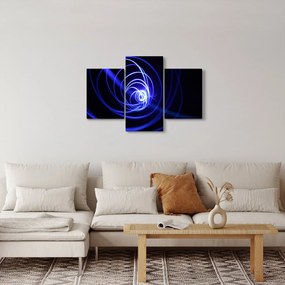 Tablou cu spirale albastre (90x60 cm)