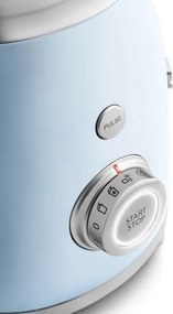 Blender Smeg BLF03PBEU, 800 W, 1,5 l, 18 000 rpm, 4 programe, 4 viteze + Impuls, Otel inoxidabil, Albastru pastel