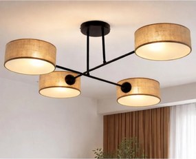 Brilagi - Lustră VIRGO aplicată, 4xE14/40W/230V, bej/negru
