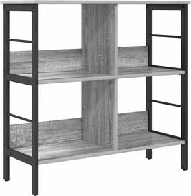 vidaXL Raft pentru cărți Gri Sonoma 82 x 32 x 79 cm Lemn compozit