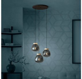 Lustră pe cablu Eglo 390319 MAGACELA 3xE27/40W/230V fumuriu