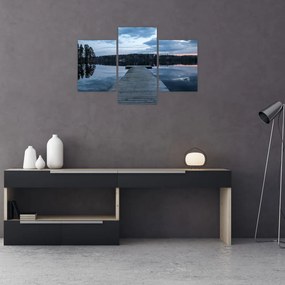 Tablou - Ponton de lemn, lac (90x60 cm)
