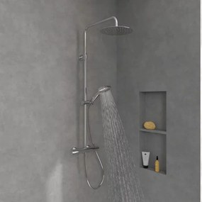 Coloana de dus cu baterie termostatata Villeroy&Boch Verve finisaj crom lucios