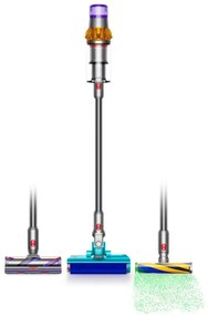 Aspirator vertical Dyson V15S Detect Submarine 448798-01, 660W, 0.77 l, 60 min autonomie, Senzori, 4 moduri, LCD, Gri / Albastru