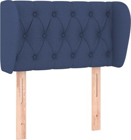 vidaXL Tăblie de pat cu aripioare, albastru, 83x23x78/88 cm textil