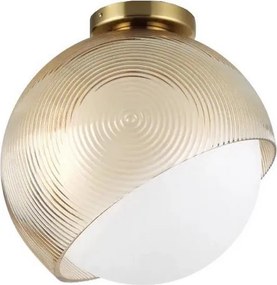 Ideal Lux - Plafonieră BLOOM, 1xE27/42W/230V, Ø 30 cm, auriu/bej fumuriu