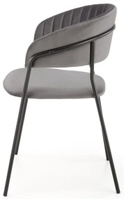 Scaun de bucaterie Rolland, gri/negru
