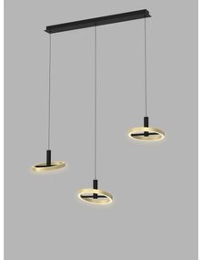 Lustră LED dimabilă pe cablu Wofi 7016-304 BREST LED/26W/230V negru/auriu