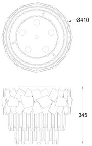 Plafonieră de cristal Brilagi MIRAGE 5xE14/40W/230V