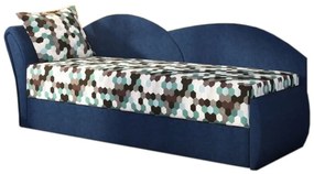 Supermobel Canapea extensibilă AGATA, 200x80x75, ac1 + albastru închis (ac1/alova79), stânga