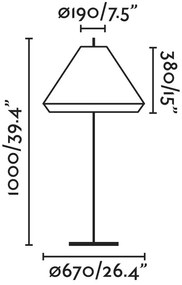 Lampa de podea iluminat exterior decorativ SAIGON 120/T70 gri/maro