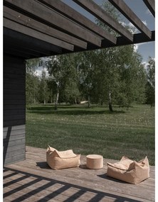 Fotoliu puf pentru copii maro deschis cu tapițerie din catifea reiată Chair – Wigiwama