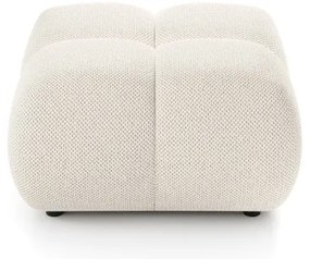 Taburet tapițat ALMADA 72x72 cm crem