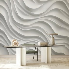 Fototapet - Valuri Albe 3D (147x102 cm)