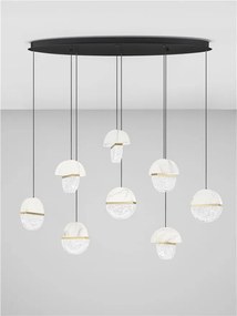 Lustra decorativa cu 8 pendule LED 2700K DORIN
