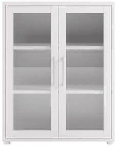 Uși pentru dulap Modulo 83,6 x 105,4 cm vitrat, alb / transparent