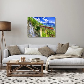 Tablou pe sticlă - Matterhorn, Zermatt, Valais, Elveția (70x50 cm)