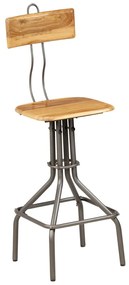 245807 vidaXL Scaune de bar, 2 buc., lemn masiv de tec reciclat