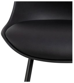 Scaun de bar negru (înălțime șezut 76 cm) Tina – Actona
