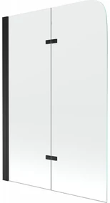 Mexen Felix paravan cadă 2-aripi80 x 140 cm, transparent, Neagră - 890-080-002-70-00