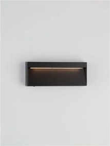 Mini Aplica perete exterior IP65, LED CCT Drat negru