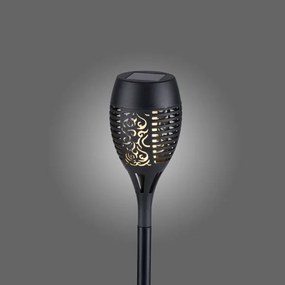 JUST LIGHT. 19106-18-3 - Set 3x LED lampă solară FACKEL LED/0,24W/1,2V negru