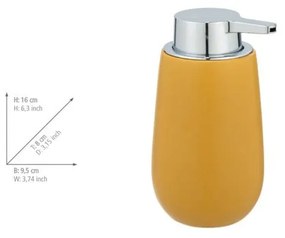 Dozator de săpun lichid galben din ceramică 0.32 l Badi – Wenko