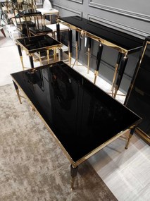Consola Monaco negru/gold – H85 cm