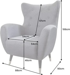 Fotoliu design clasic DON antracit